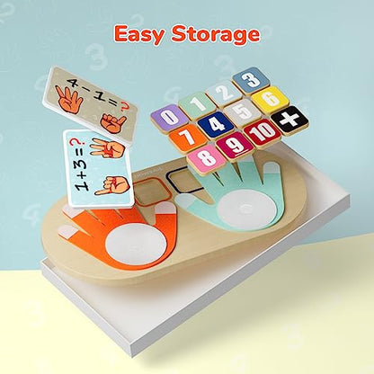 TOP BRIGHT Educational Learning Number Toy for Toddler - Finger Counting Math Toys, Homeschool Supplies for Math Manipulates, Number Counting Blocks for Kids, Montessori Toy for 3 Year Old | Homeschool Supplies for Math Manipulates, Number Counting Blocks