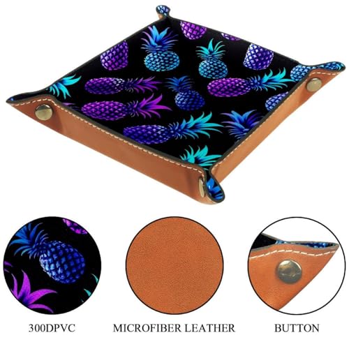 Purple Pineapples Dice Tray Dice Rolling Tray Folding Dice Holder for Dice Games, Like RPG, DND and Other Table Games - color: Multi 13