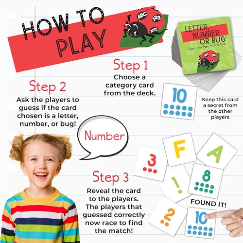 Briarpatch, Letter Number or Bug Game, Early Preschool Learning for Toddlers, Kindergarten and 1st Grade
