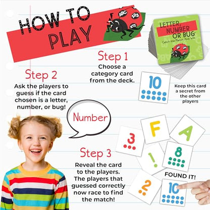 Briarpatch, Letter Number or Bug Game, Early Preschool Learning for Toddlers, Kindergarten and 1st Grade