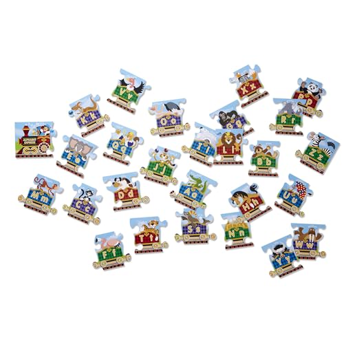 Melissa & Doug Alphabet Express Jumbo Jigsaw Floor Puzzle (27 pcs, 10 feet Long) - FSC Certified