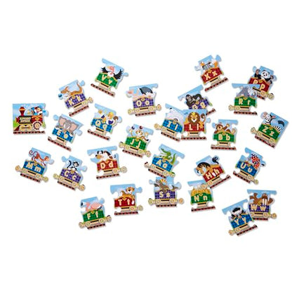 Melissa & Doug Alphabet Express Jumbo Jigsaw Floor Puzzle (27 pcs, 10 feet Long) - FSC Certified
