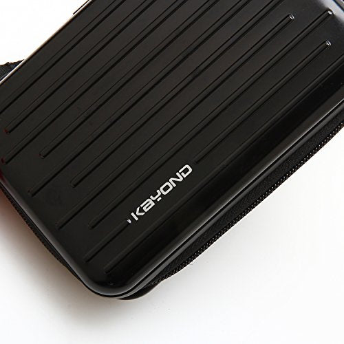 Anti-Shock Silver Aluminium Carry Travel Protective Storage Case Bag for 2.5" Inch Portable External Hard Drive HDD USB 2.0/3.0 (Black) - color: Black