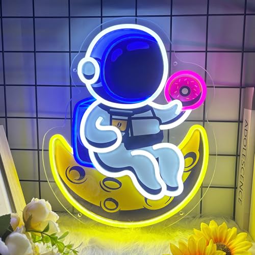 Astronaut Neon Sign, Astronaut Led Signs for Wall Decor, Spaceman Neon Light Sign for Bedroom, Game Room, Kids Room, Bar Decoration, USB Powered Light Up Signs Gift for Boys - color: Astronaut