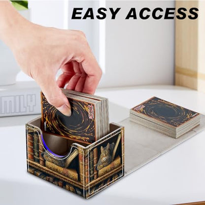 Card Game Storage Box TCG Deck Box MTG Card Box Organizer Trading Card Case Commander Deck Box TCG Card Storage Box Magnetic Closure Creative Pattern Up to 200 Cards, Animal Proud Rooster - color: Animal Proud Rooster
