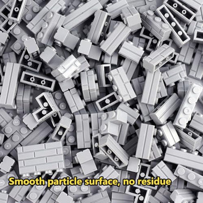 Classic Wall Bricks Bulk Accessories: 340 PCS Masonry Profile Building Block Parts and Pieces Sets(Light Gray) - color: Light Gray