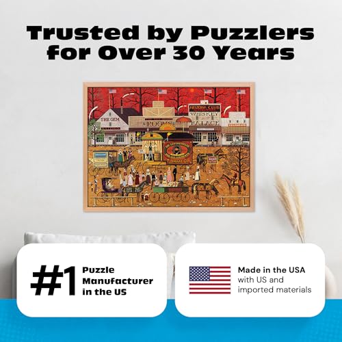 Buffalo Games – Charles Wysocki - Smooth Talker -1000 Piece Jigsaw Puzzle -Colorful Puzzles for Adults – Precision-Cut Pieces, Beautiful Artwork, and Hours of Fun