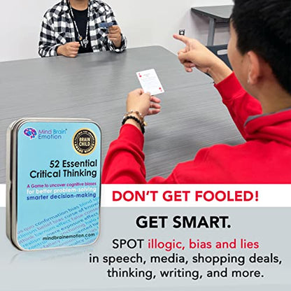 52 Essential Critical Thinking: Smart Flash Cards to Uncover Implicit Biases, Detect Cognitive Biases in Social Media, AI, Writing, Speech, Debate, for Teens & Adults - by Harvard Educator - style: Critical Thinking