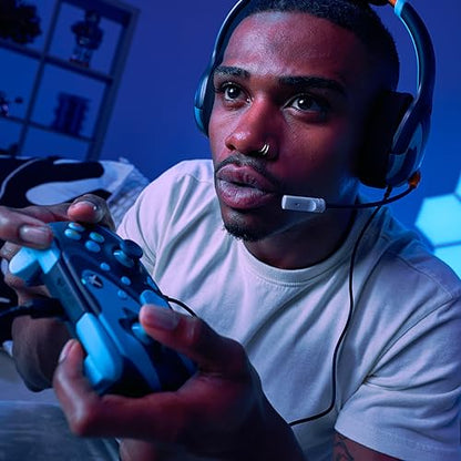 PDP Gaming REMATCH GLOW Enhanced Wired Controller: Licensed Xbox Series X|S Gamepad, Xbox One, Windows PC, Mappable Back Buttons, Audio Controls, Customizable Companion App: Blue Tide Glow in the Dark - color: Blue Tide (Glow in the Dark), style: Controll