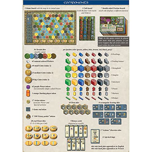 Terra Mystica Board Game - Strategy Game of Terraforming & Control, Fantasy Game for Kids & Adults, Ages 12+, 2-5 Players, 60-150 Minute Playtime, Made by Z-Man Games - style: Terra Mystica