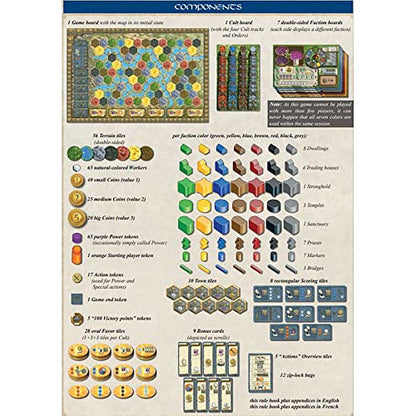 Terra Mystica Board Game - Strategy Game of Terraforming & Control, Fantasy Game for Kids & Adults, Ages 12+, 2-5 Players, 60-150 Minute Playtime, Made by Z-Man Games - style: Terra Mystica