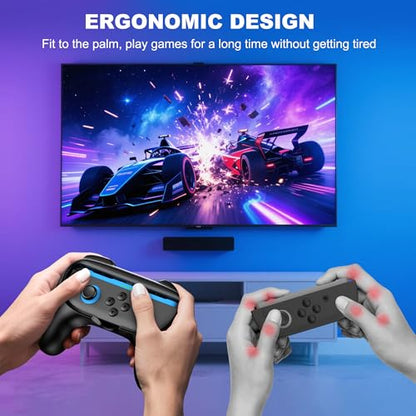 EXTREMECOOL Switch 2 Controller Grip Compatible with Nintendo Switch 2 (2025) for Joycon Controller, Plug and Play Joypad Grip, 2 Pack Joy Con Comfort Grips for Nintendo Switch 2 Accessories Kit Black - size: S-Joypad Size