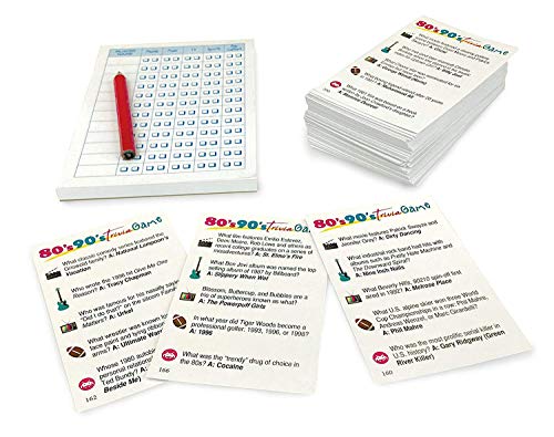 80’s 90’s Trivia Party Game (Amazon Exclusive) – Contains 1,000 Questions - 2 or More Players for Ages 12 and up by Outset Media.