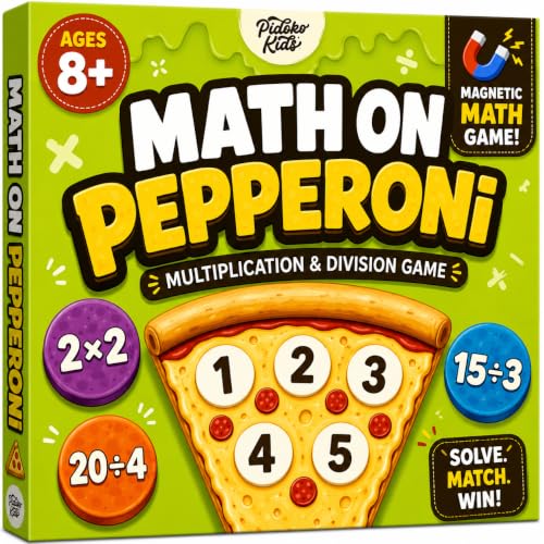 Matheroni Pepperoni Math Games for Kids 8-12, Multiplication and Division | 3rd-6th Grade STEM Board Game, Homeschool & Classroom Learning, Educational & Fun Pizza Game for 8+ year old - size: Multiplication & Division