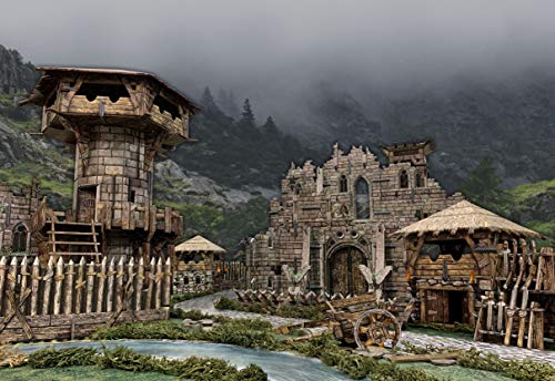 Battle Systems Fantasy Terrain Battlefield Core Set - 28-35mm DND D&D RPG Wargames Historical/Fantasy Card Scenery - style: battlefield