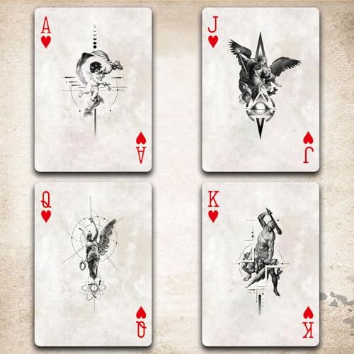 Genesis Series Playing Cards, Vintage-Style Premium Poker Cards, Dual-Sided Anti-Slip Finish Deck of Cards, Durable and Flex-Resistant, Family Gatherings, Party Entertainment, Collecting.(Blue)
