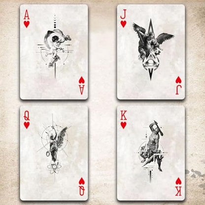 Genesis Series Playing Cards, Vintage-Style Premium Poker Cards, Dual-Sided Anti-Slip Finish Deck of Cards, Durable and Flex-Resistant, Family Gatherings, Party Entertainment, Collecting.(Blue)