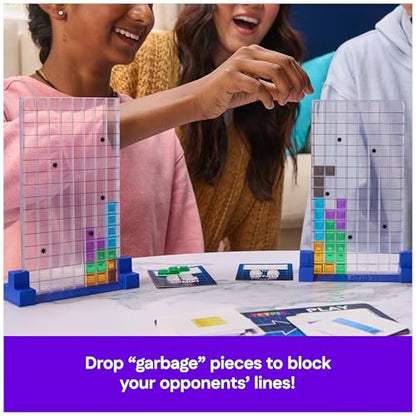 Spin Master Games Tetris: The Board Game | Head-to-Head Tetris Challenge, Drop Tetriminos into Grids to Make Lines & Block Opponents, For 2-4 Players, Ages 8 & Up - style: Tetris Booard Game