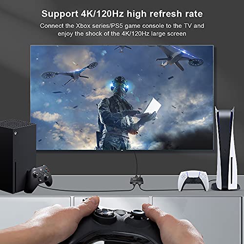 HDMI 2.1 Ultra HD 8K High Speed 48Gbps Directional Switch Adapter 2in 1out 8K@60Hz 4K@120Hz Converter Compatible with XBOX PS5 Projectors Monitors | Ultra HD 8K 4K, Directional 2in 1out Adapter, Compatible with XBOX PS5 Projectors Monitors,120Hz Refresh R