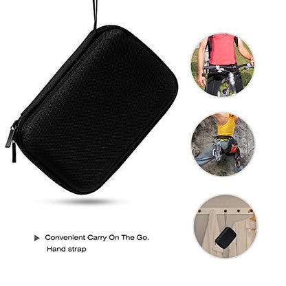 MoKo 5-Inch GPS Carrying Case for Garmin, TomTom & Magellan, Black | Hard Shell Protection, Shock-absorbing Oxford Fabric, Soft Velvet Lining, Mesh Pocket for Accessories - size: 5 Inch