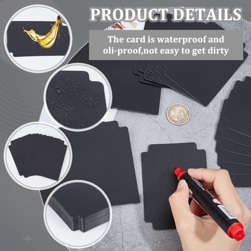 CRASPIRE 80Pcs Plastic Card Divider Sports Card Dividers 3.7" x 2.8" Black Frosted Sorting Paper Storage Boxes Standard Organizer Deck Tray Separator with Tab for Trading Baseball Playing - style: Black 80Pcs