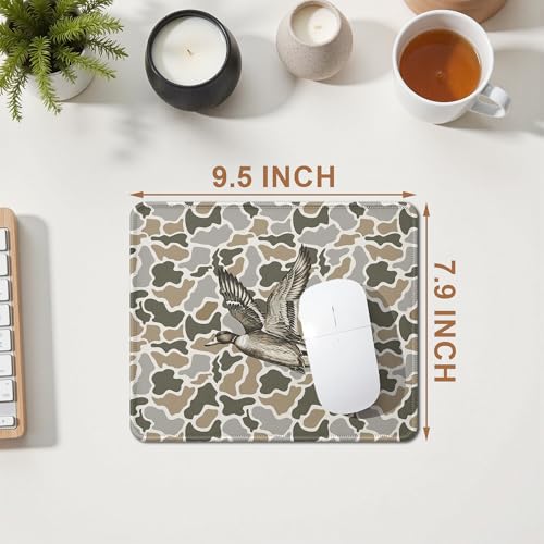 Mallard Duck Camo Mouse Pad, Duck Hunting Hunter Gifts, Camo Wildlife Animal Mouse Pad for Home Office Computer Gaming Desk Essentials, 9.5x7.9 Inch - color: 06Child