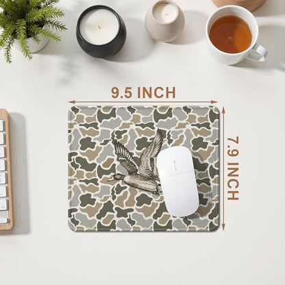 Mallard Duck Camo Mouse Pad, Duck Hunting Hunter Gifts, Camo Wildlife Animal Mouse Pad for Home Office Computer Gaming Desk Essentials, 9.5x7.9 Inch - color: 06Child