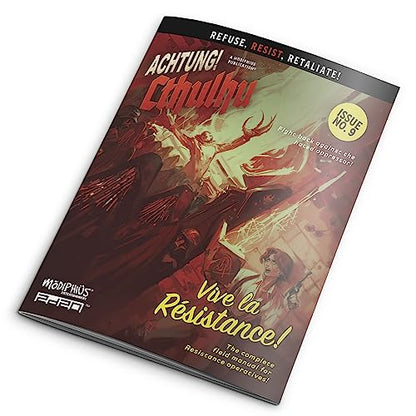 Modiphius: Achtung! Cthulhu 2d20: Vive La Resistance-Issue No. 9 - RPG Softcover Expansion Book, Complete Field Manual for Resistance Operatives - style: Vive La Resistance