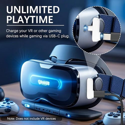 KASOTT 2.4GHZ Wireless Gaming Earbuds,30MS Low-Latency,Bluetooth 5.4,with ANC Active Noise Cancelling,USB-C Dongle Included-Compatible with Meta Quest 3/2,Steam Deck,PS5/4,VR,PC,Switch (Black)