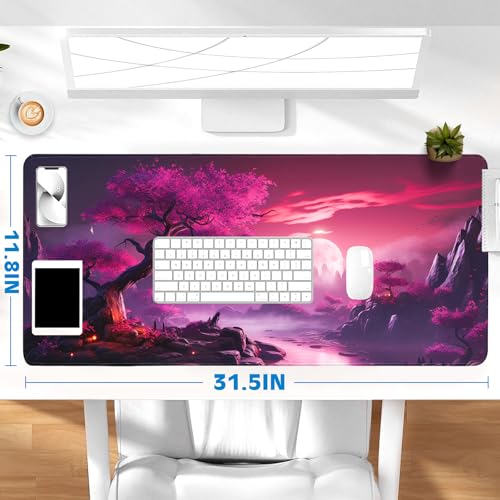 Gaming Mouse Pad, Desk Mat for Keyboard and Mouse, Large Mouse Pad for Desk, Computer Mousepad - color: Full Moon 3