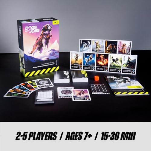 Dogs With Jobs – Drafting Card Game for 2–5 Players – Recruit Working Dogs, Tackle Jobs & Outscore Rivals – 15–30 Minutes for Gamers and Families – Ages 7+ - Lab 380