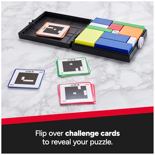Rubik’s Cube, Gridlock Game, The Problem-Solving Puzzle Game Based on The Iconic Rubik’s Cube, Problem-Solving Brain Teaser, Classic Color-Matching Puzzle, 1 or More Players, for Ages 7 & Up
