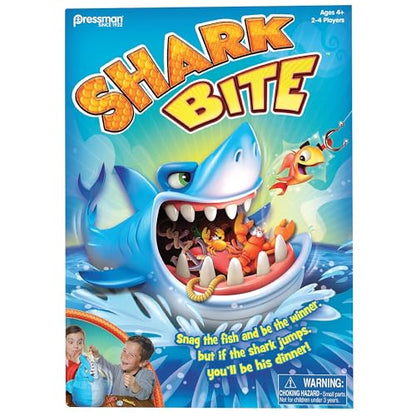 Shark Bite -- Roll the Die and Fish for Colorful Sea Creatures Before the Shark Bites Game! by Pressman Blue Sky, 5" - style: Shark Bite