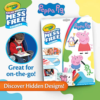 Crayola Peppa Pig Color Wonder Activity Set, Mess Free Peppa Pig Coloring Pages for Toddlers, Peppa Pig Toys, Toddler Gifts - style: Peppa Pig