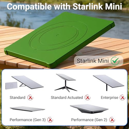 DAIERTEK Starlink Mini Silicone Cover, Green Protective Case | Waterproof, Anti-Scratch, Satellite Dish Accessories, Outdoor Travel RV/Camping - color: Green