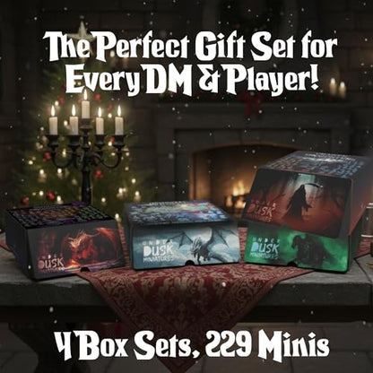 Underdusk Miniatures Master Gift Set - 229 Minis Included - Bulk Monsters, Unpainted D&D Miniatures, Dungeons and Dragons Minis, DND Figurines, Fantasy Tabletop D&D; Digital Stat Blocks Included