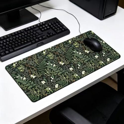 Gaming Mouse Pad Topographic Map Long Mousepad Large 31.5 X 11.8 Inch Desk Mat with Non-Slip Base Stitched Edge Keyboard Mat for Office Desk Pad (Flower-A) - color: Flower-a
