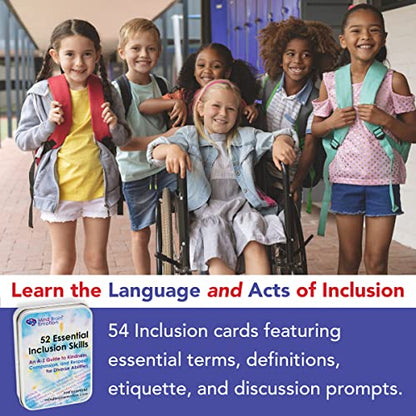 Mind Brain Emotion 52 Essential Inclusion Skills - A to Z Guide to Kindness, Compassion, Respect for Diversity and Disabilities - Educational Cards and Health Advocate to Teach Kids Empathy - style: Inclusion Skills