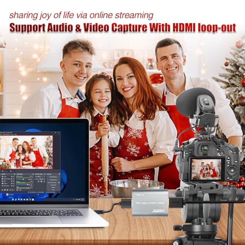USB 3.0 HDMI Capture Card with 4K60 Input and Loop-Out, 1080P60 Ultra-Low Latency Game Capture for Streaming, Plug & Play with Mic/Audio Input, Compatible with PS5/Xbox/Switch/PC/OBS - color: UCH703 USB 3.0 4K HDMI Capture Card With Loopout
