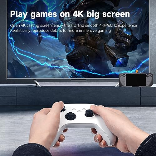Hagibis Steam Deck Docking Station, 6 in 1 USB-C Dock Stand for SteamDeck OLED with 100W Power Delivery, 4K@60Hz HDMI, 1000Mbps RJ45,2 USB 3.0, Micro SD Card Reader, Portable USB Hub Kickstand