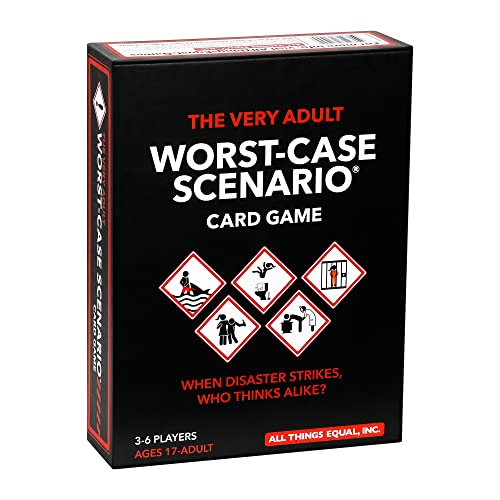 Moose games The Very Adult Worst-CASE Scenario Card Game - All New Party Game | 0% Trivia, 100% Humorous Fun, Black - style: Adult Version