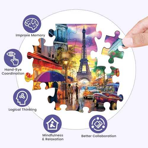 Jigsaw Puzzles 300 Pieces for Adults Tower Puzzles 300 Piece Puzzle for Adults Kids Puzzle Letter on Back Birthday Gift Puzzles Educational Toys Family Challenging Games 20.5x15IN - style: Tower