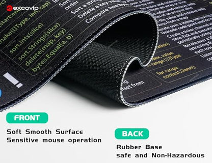 excovip Commands Shortcuts Mouse Pad for GO- Extended Large Cheat Sheet Mousepad PC Office Spreadsheet Keyboard Mouse Mat Non-Slip Stitched Edge 31.4x11.7x0.07 inches 0492 - color: for GO