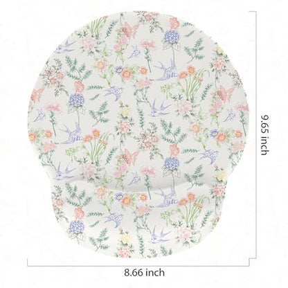 Ergonomic Mouse Pad with Wrist Support,Non-Slip Rubber Base for Computer Laptop & Mac,Lightweight Rest for Home,Office & Travel (Flowers Swallows) - color: Flowers Swallows