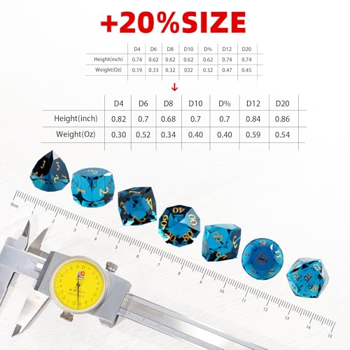 Crystal Amethyst Polyhedral Dice Set for DND (7-Piece) - Hand-Polished Gemstone Gaming Dice for Dungeons and Dragons & Tabletop RPGs, with Gift Case - color: Sj-005