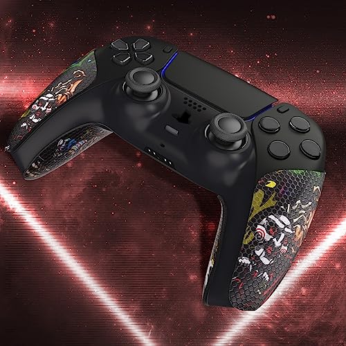 eXtremeRate PlayVital Anti-Skid Sweat-Absorbent Controller Grip for ps5, Professional Textured Soft Rubber Pads Handle Grips for ps5 Controller - Scary Party - color: Scary Party