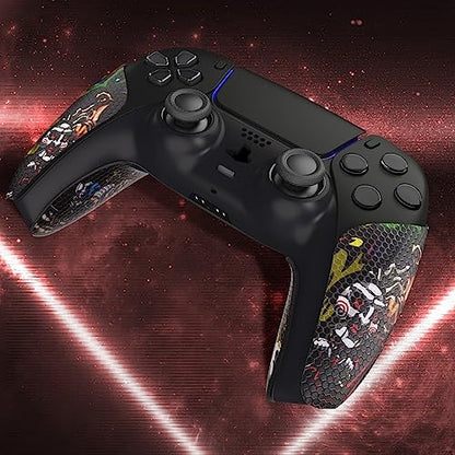 eXtremeRate PlayVital Anti-Skid Sweat-Absorbent Controller Grip for ps5, Professional Textured Soft Rubber Pads Handle Grips for ps5 Controller - Scary Party - color: Scary Party