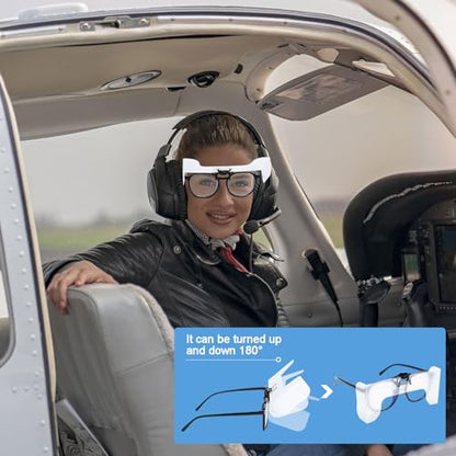 1 Pcs View Limiting Device Clip On Cloud-Overs Visors Attaches View Limiting Device Aviation Training Supplies with Soft Case (White) - color: White