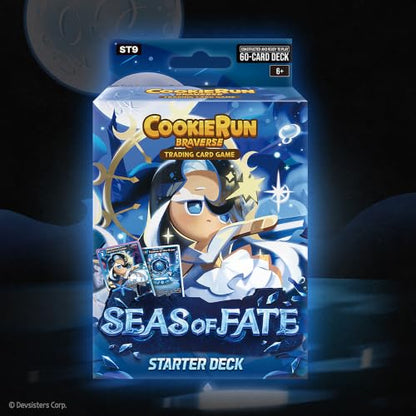 CookieRun TCG: Starter Deck - Seas of Fate - Blue Legendary Cookie Sea Fairy, Ready-to-Play Character Deck, Braverse Trading Card Battle Game - color: Multicolor
