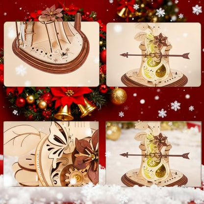 3D Puzzles for Adults 1:5 Scale Cello Model Kit with Base 199pcs Wooden Music Box Building Kit Desk Gift for Men Women Hobby for Adults